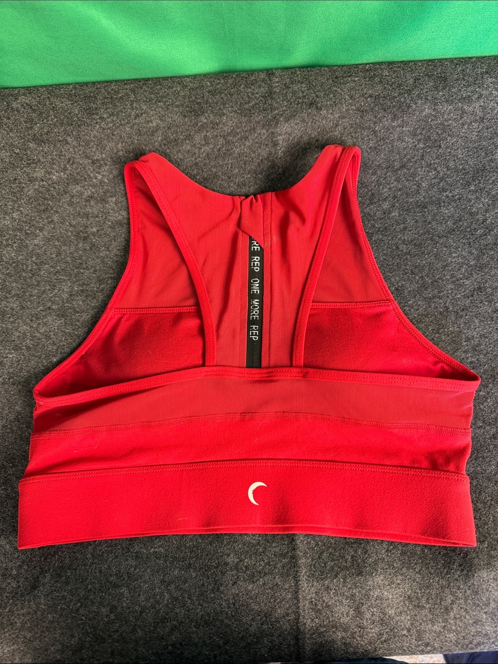 Zyia Active All Star sports bra zip back “one more rep” size medium EUC